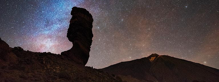 Starry skies above Mount Teide